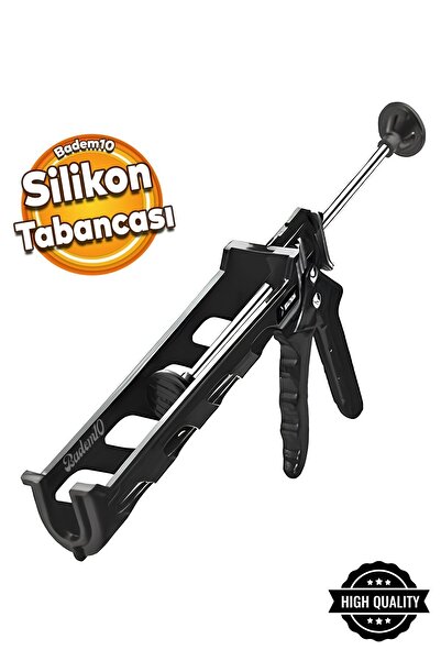 Badem10 Kaliteli Kalın Plastik Silikon Mastik Tabancası Siyah