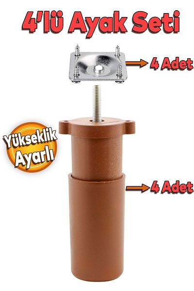 Badem10 Mobilier reglabil Canapea Baza Fotoliu Suport Inaltime Picior 9,5 Cm Set de 4 cu Aparat pentru picioare de cafea