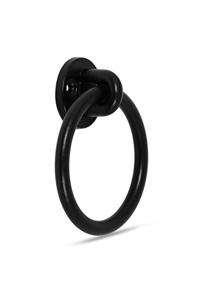 Badem10 Pendulum Wardrobe Cabinet Handle Handles Handle Matte Black Metal Ring Handle (4 Pcs) Furniture Kitchen Drawer