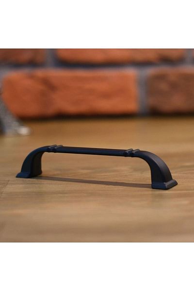 Badem10 Mâner Roman Metal Negru Mobilier Bucătărie Sertar Dulap 128mm/12.8cm