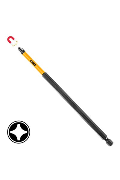 Badem10 Ingco Bits Uç Ph2 250 Mm Yıldız Vidalama Ucu S2 Çeliği Mıknatıslı