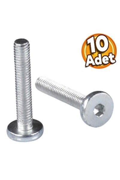 Badem10 Silindir Çektirme Allen Girişli Vida Alçek Vida M6x50