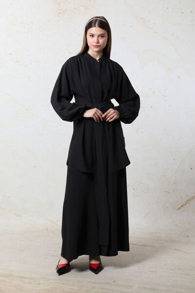 ZÜLAYS Kendinden Kemerli İkili Takım Siyah