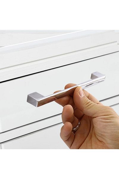 Badem10 Gölcük Mobilier drept Sertar de bucătărie Dulap Ușă dulap Mâner metalic Mâner cromat 160 mm