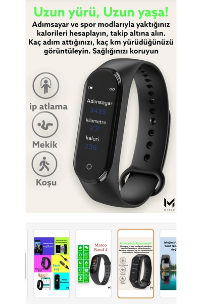 pullmarkt Smart Bracelet Watch Sports Wristwatch