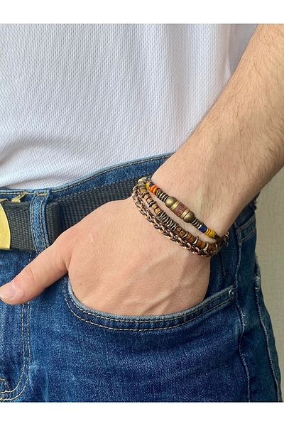 etniko Special Design Handmade Multiple Leather Bracelet