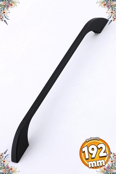 Badem10 Ezgi 192 mm mobilier metal negru sertar bucătărie capac dulap dulap 19,2 cm mâner mâner