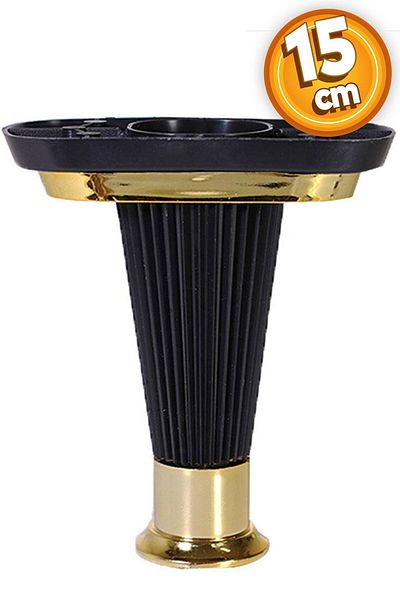 Badem10 Mobila Canapea Puf Masuta de cafea Picioare Fotoliu 15 Cm Negru Aur Picioare Baza