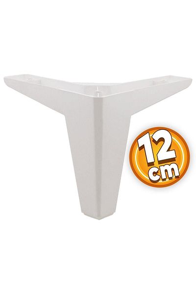 Badem10 Set de 20 de mobilier de lux din cedru Canapea Fotoliu Unitate TV Suport Suport Picior 12 cm Alb