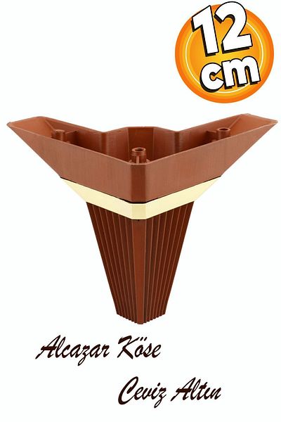 Badem10 Mobilier de lux Alcazar - 12 Cm Nuc Aur Canapea Masuta de cafea Unitate TV Fotel Picior