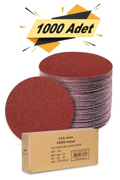 Badem10 1000 Adet Cırt Zımpara 115 Mm Spiral Avuç Taşlama Jumbo Paket (40 Kum)