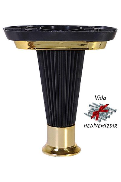 Badem10 Mobila Canapea Puf Masuta de cafea Picioare Fotoliu 15 Cm Negru Aur Picioare Baza