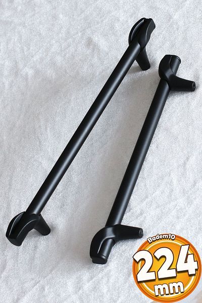 Badem10 224 mm Matrize din metal negru mat Prade (PREMIUM) Dulap cu sertar de bucătărie
