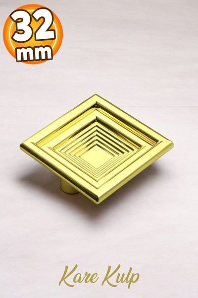 Badem10 Princess Square Furniture Capac Sertar Bucătărie 32mm Aur