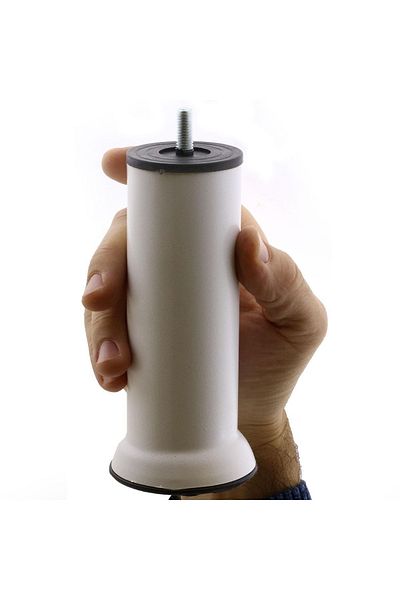 Badem10 Mobilier Canapea Baza Fotoliu Picior de ridicare Dinți fini M8 Șurub 15 Cm Picioare din metal alb 4 buc