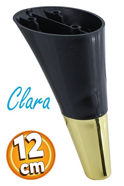 Badem10 Clara Mobilya Kanepe Sehpa Tv Ünitesi Baza Koltuk Ayağı Siyah Gold Re...