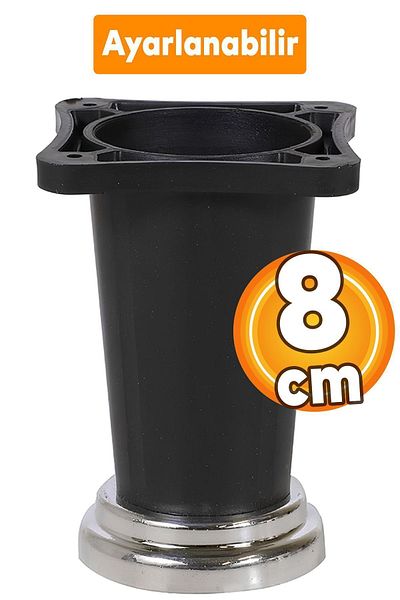 Badem10 8 Cm Lățime Culoare Crom Negru Dulap Reglabil Mobilier Bancă și Canapea Puf