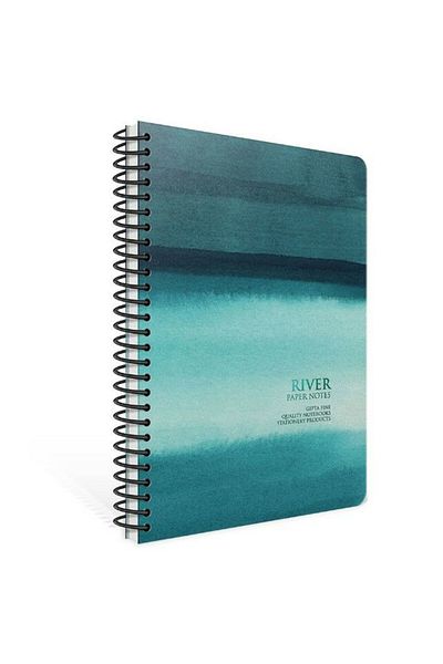 Gıpta Paper Notes Spiral River Hard Cover 120 Sheets 17*24 Lined Notebook