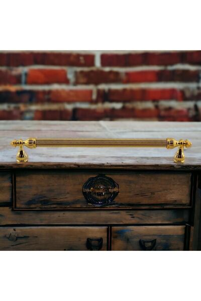 Badem10 Gold 224 mm Metal Shah Handle Furniture Kitchen Cabinet Door Handle