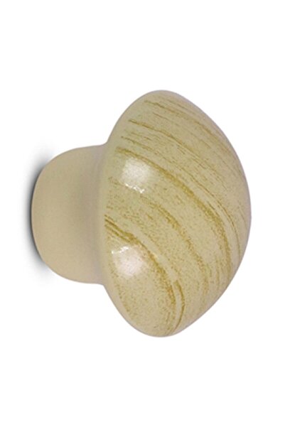 Badem10 Έπιπλα με Μεταλλικό Κουμπί Μανιτάρι σε Χρώμα Πεύκου - 10 Τεμάχια