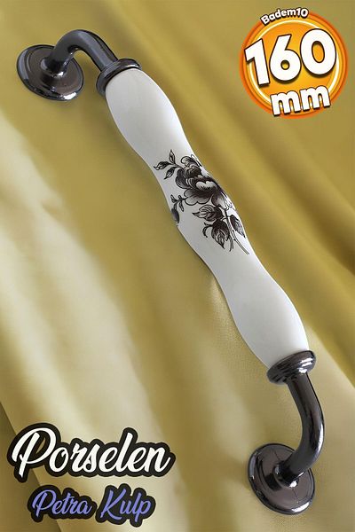 Badem10 Petra (PREMIUM) Porțelan Alb Afumat 160 Mm Mobilier Bucătărie Sertar Dulap Capac Mâner Mâner