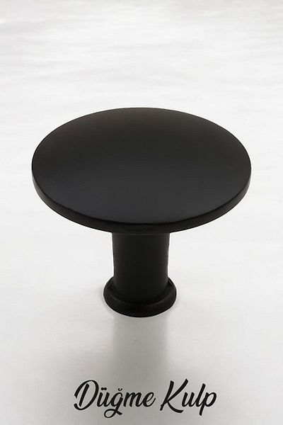Badem10 Negru Metal Mat - Mobilier cu mâner cu butoane mari, sertar de bucătărie și mânere pentru uși