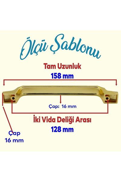 Badem10 Mâner Aur 128 Mm Capac Dulap Metal Plat Mobilier Sertar Bucătărie