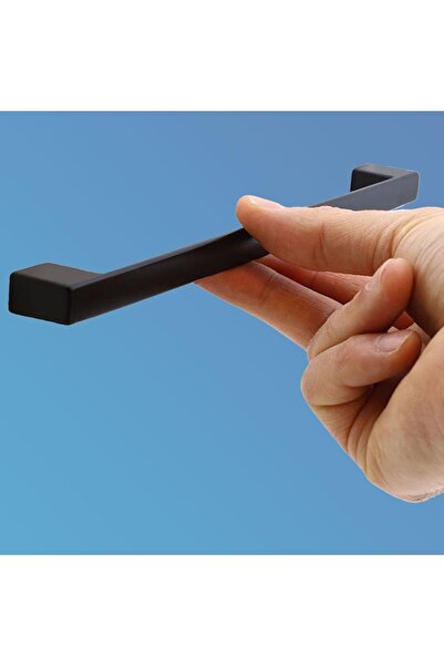 Badem10 Negru Mat Negru Mat Sertar Bucătărie - Mâner Metal - Dulap Dulap - Mânere Mâner 224 MM - 22,4 CM