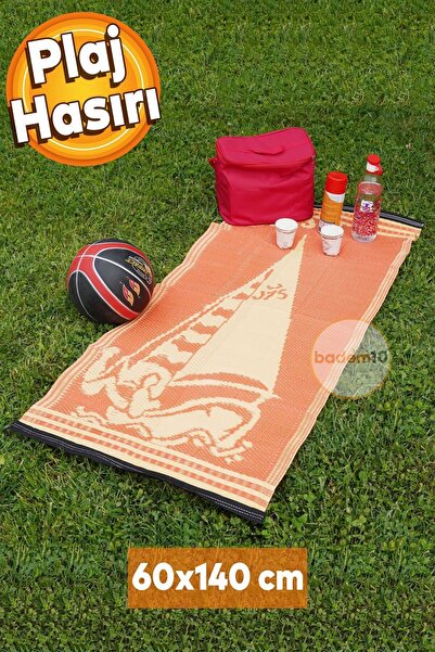 Badem10 Plastik Hasır Halı Kilim Piknik Cami Park Plaj Bahçe Balkon Teras Kamp Outdoor Karavan Mat 60x140 Cm