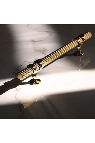 Badem10 192 mm Gold Metal Handle - Kitchen Drawer and Door Handles