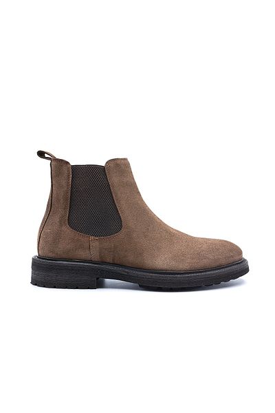 MARCOMEN Men's Chelsea Boots - Brown, Genuine Suede Leather
