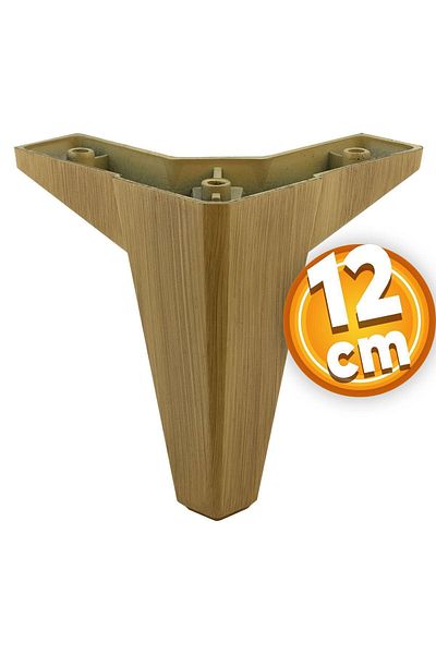 Badem10 Mobilier de lux Cedru Canapea Baza Tv Unit Canapea Picior Lemn Modelat Nuc Deschis Culoare 12 Cm Picioare