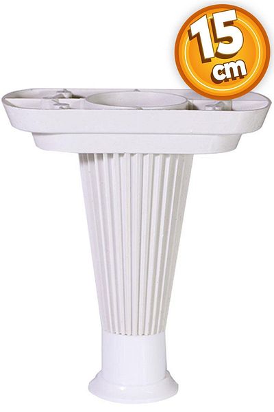 Badem10 Mobilier complet alb de 15 cm cu picioare de bază Canapea Puf Măsuță de cafea Fotoliu