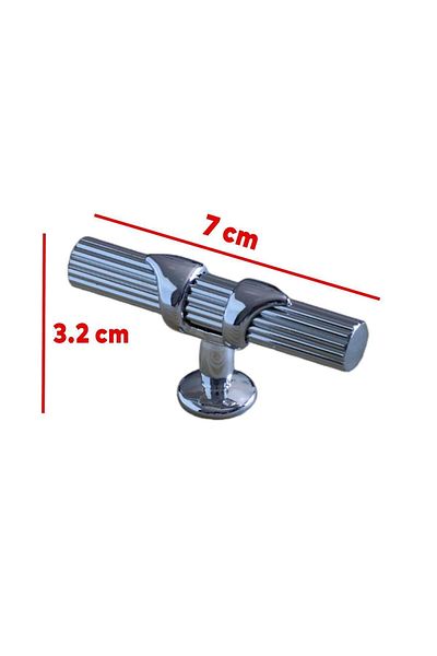 Badem10 Emir Chrome Metal Button Single Screw Furniture Kitchen Drawer Cabinet Wardrobe Door Handle Handle Handles