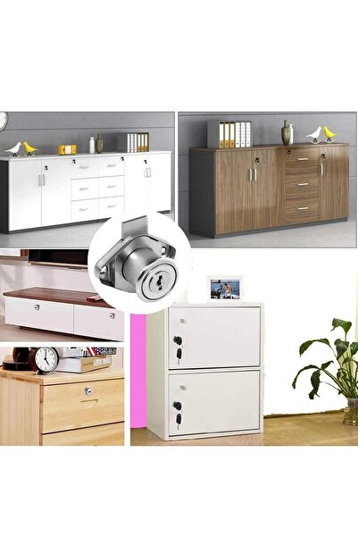 Badem10 Nickel Chrome 22 mm 5 Pieces Kh2 Strip Oval Cylinder Locks