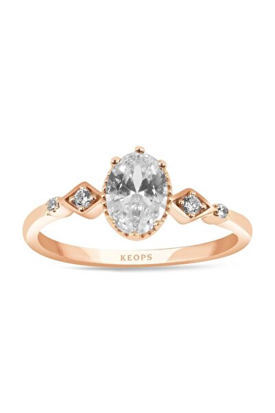 Keops Pırlanta F Renk 0.77 Karat Vintage Tektaş Yüzük-HRD Sertifikalı