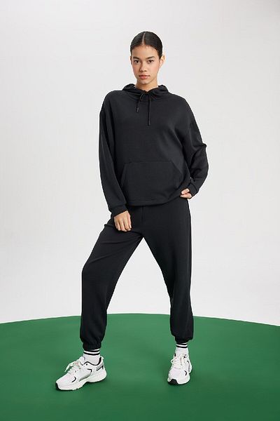 DeFacto Premium-Oversize-Sport-Sweatshirt mit Kapuze – Kängurutasche B5206ax24sp