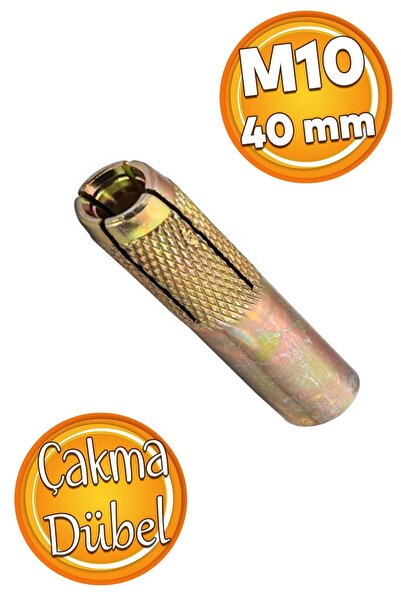 Badem10 Çakma Çelik Dübel İç Dişli M10 mm Raf İskele Montaj Bağlantı Monte Ze...