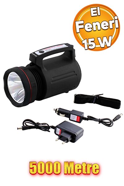 Badem10 Su Geçirmez El Feneri Sarj Edilebilir Projektör Cree Led El Lambası 1...