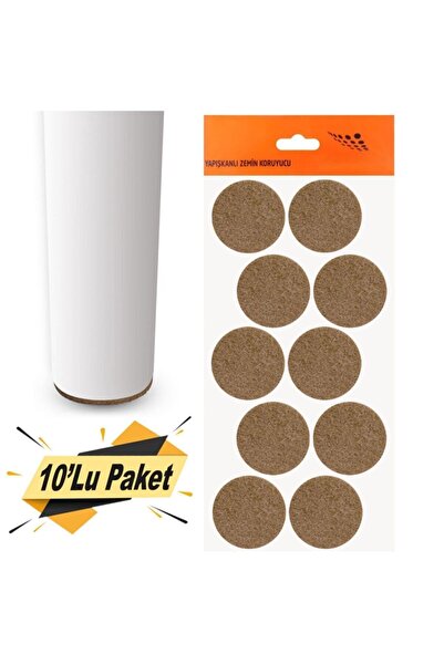 Badem10 Yapışkanlı Mobilya Masa Sandalye Altı Zemin Ayak Koruyucu Kaydırmaz K...