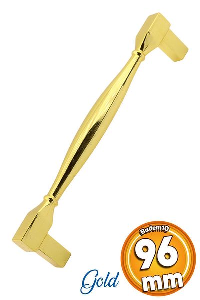 Badem10 Mâner pătrat Mobilier Bucătărie Sertar Dulap Dulap Mânere Capac Mâner Mâner Aur (96MM-9.6CM) Metal