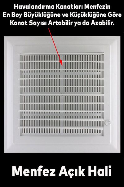 Badem10 Grille Bathroom WC Toilet Ventilation Plastic Shutter White 55x55 cm
