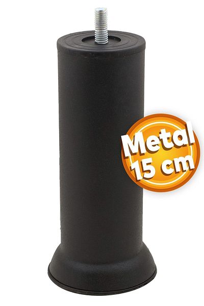 Badem10 M8 Bolt Black Bed Canapea - Baza metalica cu suport pentru puf, picior de inalta 15 cm