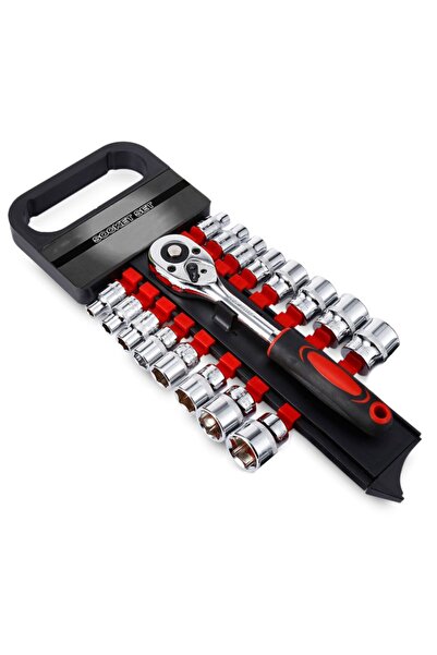 Nt Tools 17 Piece Crv Socket Set - 1/2 Six Corner Ncset71