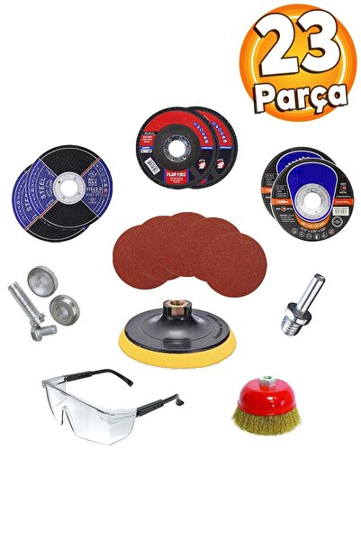 Badem10 23 Parça Spiral Avuç Içi Taşlama Makinesi Cırt Zımpara Flap Metal Ino...