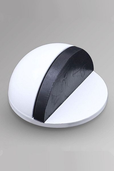 Badem10 Half Moon Adeziv Mâner Ușă Opritor Tampon Metal Ușă Opritor Opritor Suport Mâner Alb