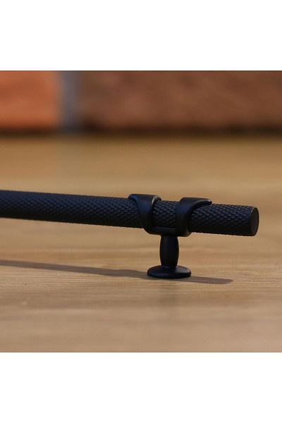 Badem10 Kulab Base - Metal Negru 128 Mm-12,8 Cm Mânere Dulap Sertar Bucătărie