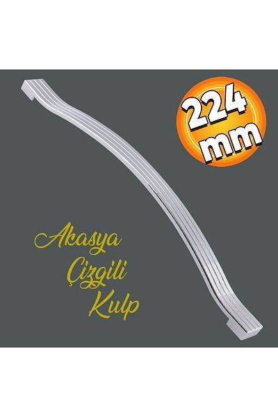 Badem10 Mobilier din salcâm Sertar de bucătărie Dulap dulap Mâner ușă Mâner metalic drept Mâner 224 mm Mânere cromate