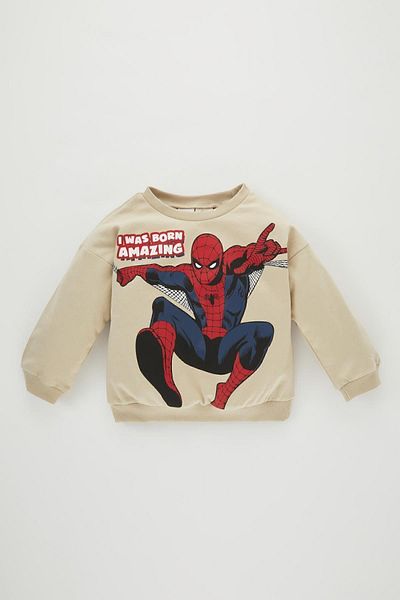 DeFacto Baby Boy Marvel Comics Crew Neck Soft Furry Sweatshirt B4914a523au