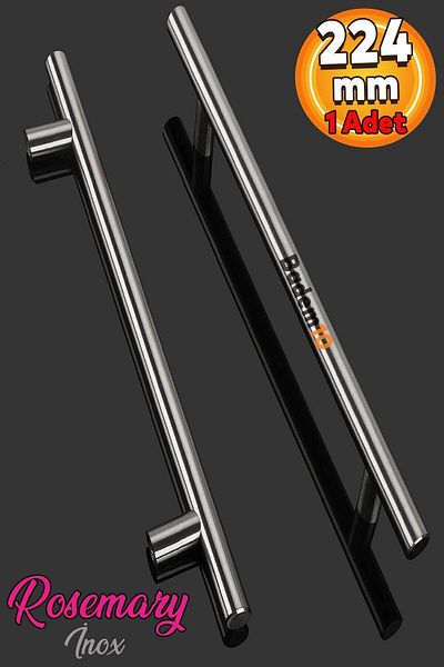 Badem10 Rozmarin (PREMIUM) Sertar de bucătărie din metal inox de 224 mm - dulap, uși și mânere
